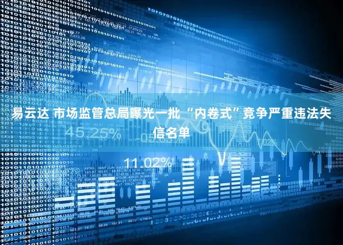易云达 市场监管总局曝光一批 “内卷式”竞争严重违法失信名单